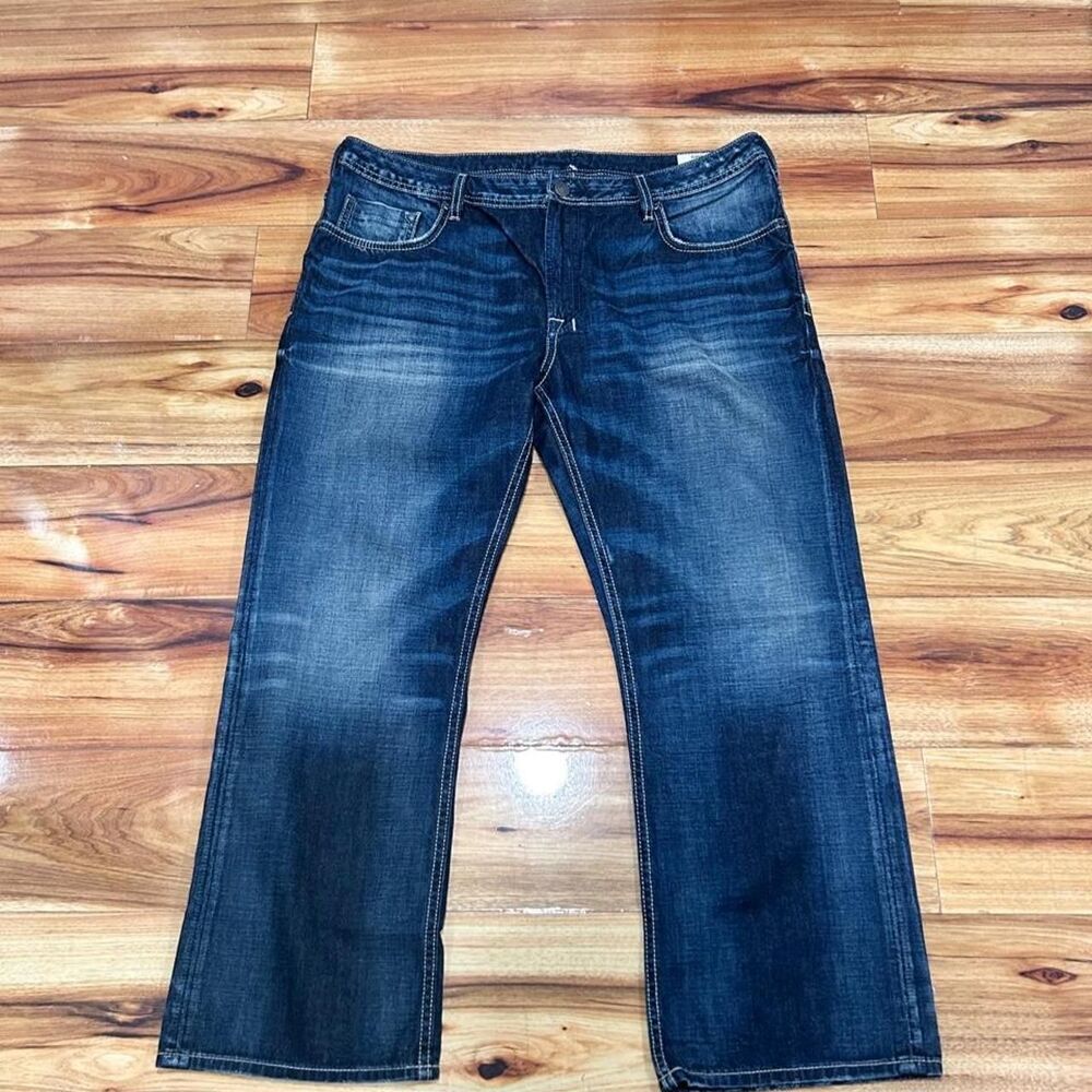 Buffalo-david-bitton Men's Blue and Navy Jeans